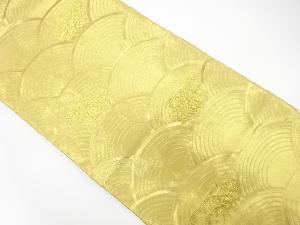 アンティーク　青海波に荒波模様織り出し袋帯(着用可)